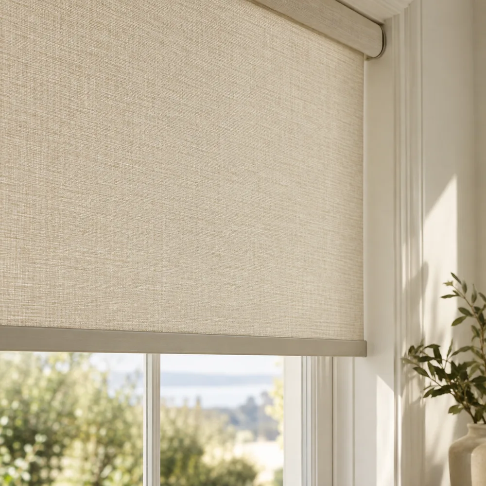 Design inspiration: woven Roller Blind fabric and its finished bottom hem