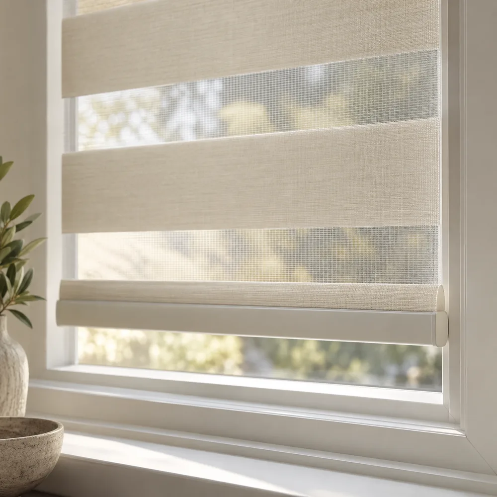Design inspiration: alternating sheer and opaque fabric bands in Zebra Blinds